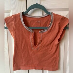 Cute orange cropped top